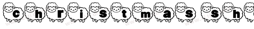 christmas sheep字体转换